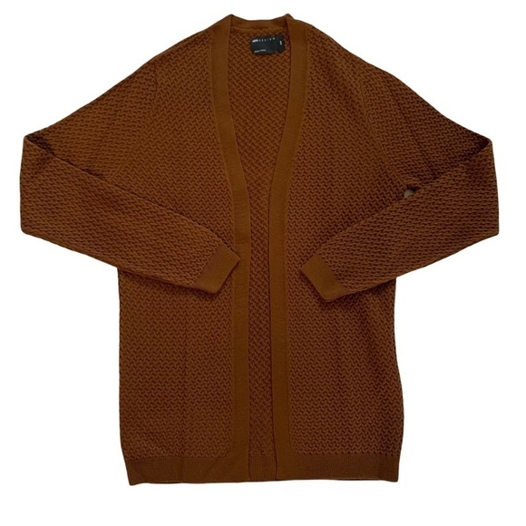 ASOS DESIGN New With Tags muscle fit textured knit cardigan in tan Chest 34 - Picture 1 of 13